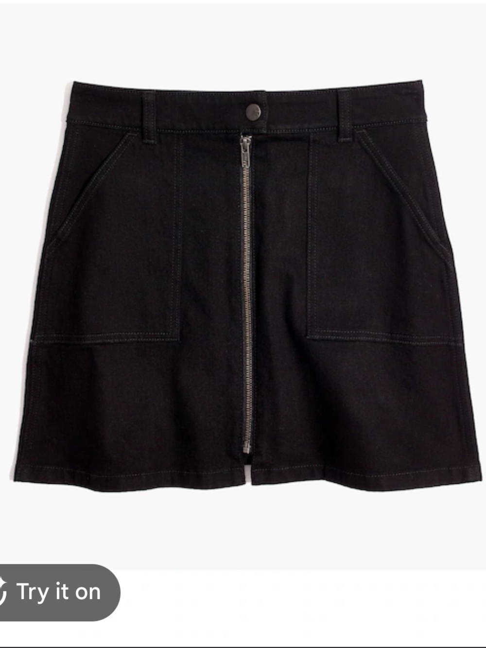 Madewell denim utility skirt black 30